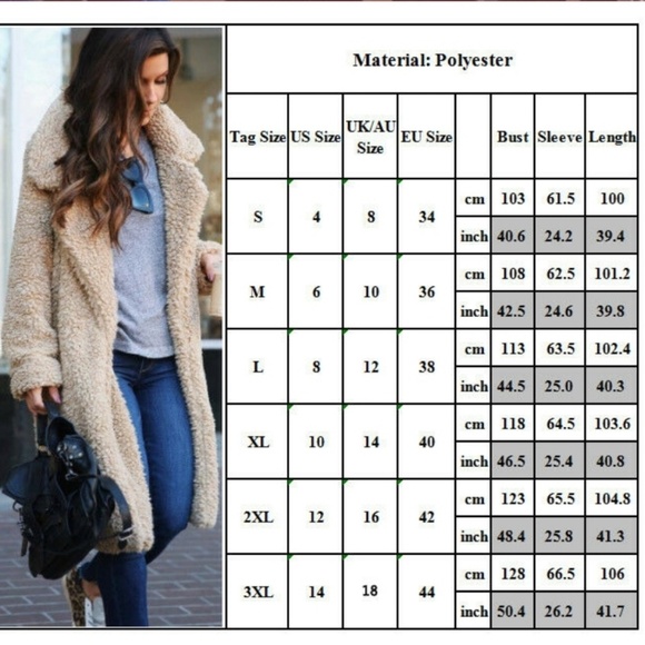 🙌LAST ONE size 6🛍Women's Long Fluffy Coat - Picture 2 of 3